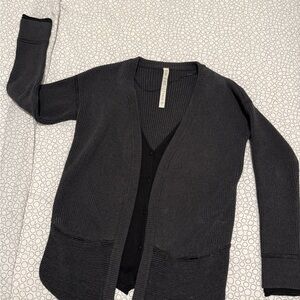 Lululemon Vestigan Cardigan Sweater Heathered Grey